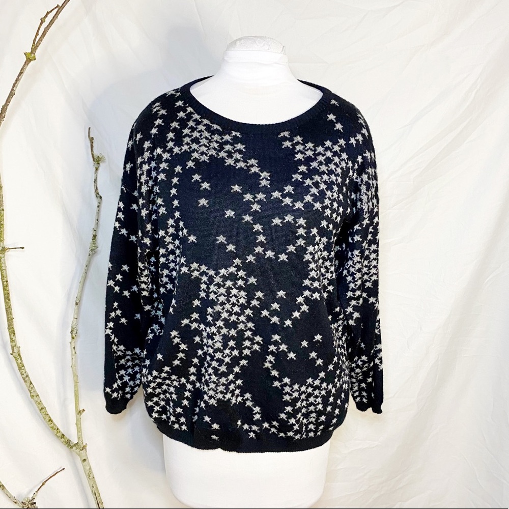 MGXX Black & Silver Star Sweater Large